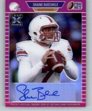 2021 Pro Set Metal 1989 Autograph Rainbow Pink Shane Buechele RC Rookie AUTO /35
