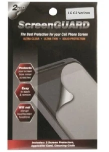 LG G2 Verizon ScreenGUARD Screen Protector - 2 Pack - Retail Package - Picture 1 of 2