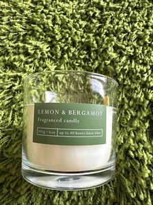 Dunelm Lemon & Bergamot Scented Candle Home Fragrance Decoration Spring Clean - Picture 1 of 8