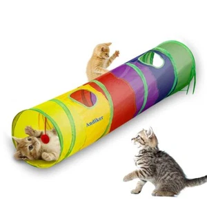 Cat Tunnel Cat Tubes for Indoor Cats Collapsible Cat Play Toy for Puzzle Exer... - Picture 1 of 7