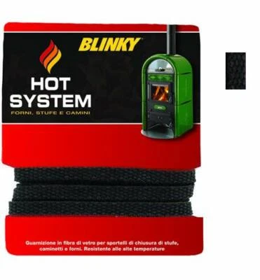 GUARNIZIONE TERMICA STUFA PIATTA ADESIVA 10mm 2,5metri VETRO STUFA PELLET CAMINO - Immagine 1 di 4