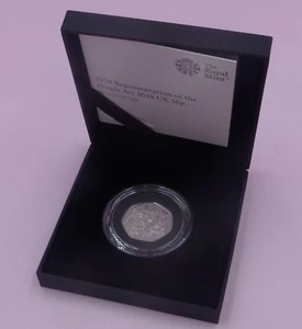 1918 VOLKSDARSTELLUNG AKT 2018 SILBER PROOF 50P MÜNZE - Bild 1 von 4