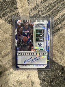 2020 Contenders Prospect ticket auto Immanuel Quickley Kentucky /23 cracked ice