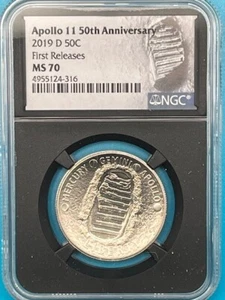 2019-D Apollo 11 50th Anniv. 50 NGC MS 70 First Releases - TOP POP - Picture 1 of 4