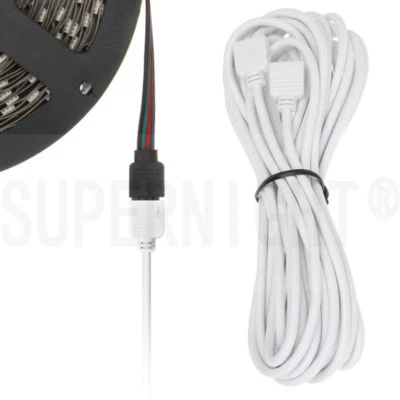 5M extension cable connect female plug to led strip RGB 5050 3528 颜色变化 — 第 1/4 张图片