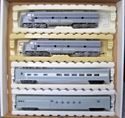 HO NEW YORK CENTRAL E8 A & B UNITS 2 NYC "MERCURY" PASSENGER CARS RR292 - Image 1 of 4