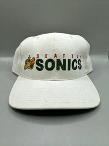 Vintage Seattle Supersonics Twins Enterprise Mütze Kappe verstellbarer Riemen 90er - Neu mit Etikett! - Bild 1 von 8