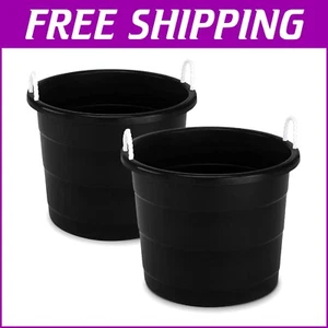 Eco-Friendly 2-Pack 17-Gallon Utility Tub with Rope Handles - Versatile Storage - Picture 1 of 11