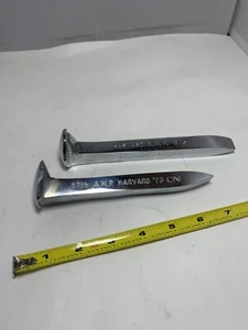 2 1973 Harvard A.M.P. Chrome Railroad Spikes CN and Southern Pacific - Picture 1 of 11
