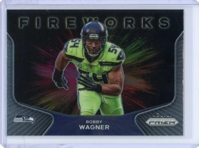 2020 PRIZM FIREWORKS BOBBY WAGNER #24 SEAHAWKS MINT CLEAN  - Image 1 of 2