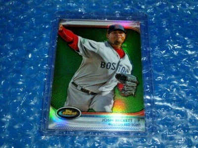 2012 Topps Finest Josh Beckett Boston Red Sox GREEN Refractor #160/199 - Image 1 of 2