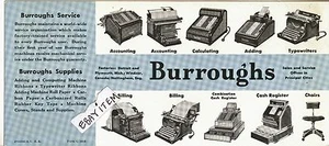 BLOTTER DE TINTA BURROUGHS Máquina de escribir CAJA REGISTRADORA Máquina de agregar OFICINA Contabilidad - Imagen 1 de 1