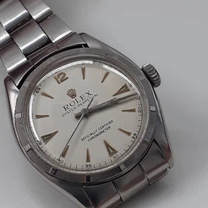 Vintage Rolex Oyster Perpetual 34 mm Steel Automatic Watch 6085 Circa 1961 - Picture 1 of 12