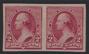 US Scott # 219D P3 - Plate Proof on India - Pair - NGAI, VLH - VF       (P-4992) - Picture 1 of 2