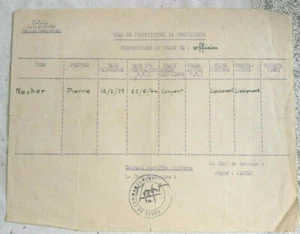 KRIEG 39/45 WW2 FFI ARDECHE ANNONAY NOMINIERUNG RANG LEUTNANT GRUPPE JARRET - Bild 1 von 1