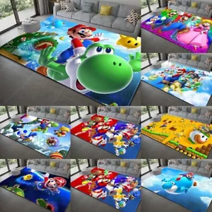 Kids 3D Super Mario Home Rug Living Room Bedroom Area Rug Carpet Floor Mats Gift - Picture 1 of 23