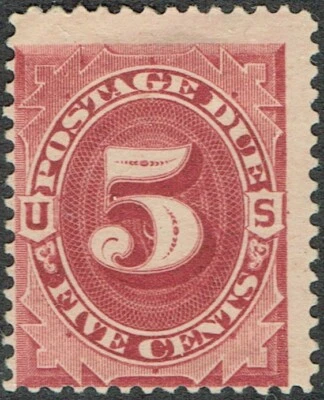 USA 1891 Postage Due Scott J25 MHR (CV: $100 US) - Image 1 of 2