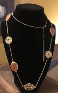 Gold Koralle Mode Kostüm verstellbar Halskette Hochzeit Schmuck ~ NEU - Bild 1 von 7