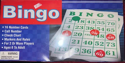 Bingo 16 Numbered Cards Call Numbers Check Chart - Image 1 of 4