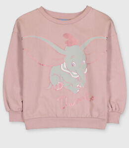 TU Disney Dumbo Pink Sweatshirt 4-5 Years New