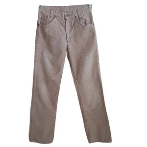 Vintage 1970s Mens Corduroy Jeans 27x32 Penneys Tan Bootcut Hippy Indy Disco  - Picture 1 of 11