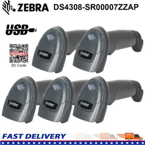 1-5X Zebra Motorola Symbol DS4308-SR00007ZZAP 1D Barcode Scanner With USB Cable - Picture 1 of 13