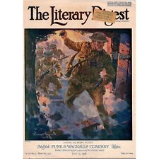 The Literary Digest - July 13, 1918 Original WWI Vintage Magazine (Cover Only)
