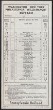 Pennsylvania RR DC-NY-Phila-Williamsport-Buffalo timetable 1968 1st ed