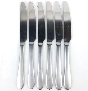 6 Dinner Knives Robert Welch Meridian Satin 18/10 Stainless Steel 9 7/8" Butter - Picture 1 of 5