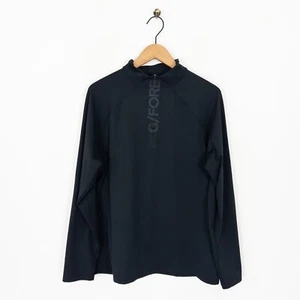G/FORE Mid Zip Neck Sweater Onyx Black Size L Long Sleeve Golf - Picture 1 of 18