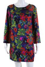 J Crew Women's Silk Floral Print Short Sleeve Sheath Dress Multicolor Size 8