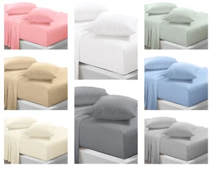 Full Flat Sheet Bed Sheets 100% Poly Cotton Super King,King,Double,Single Sizes - Picture 1 of 1