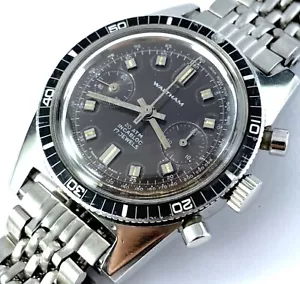 Vintage Waltham Chronograph Stainess Steel Diver Mens Watch Landeron 248 1970 - Picture 1 of 12