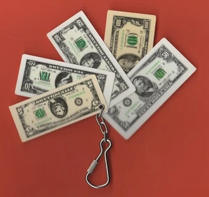 LLAVERO BILLETES DE PLÁSTICO MONEDA DE ESTADOS UNIDOS DE COLECCIÓN - Imagen 1 de 2