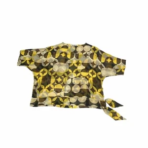 size 20 womens 4XL TOP Retro Chic Soft Blouse yellow brown "Every Body" VGC - Picture 1 of 11