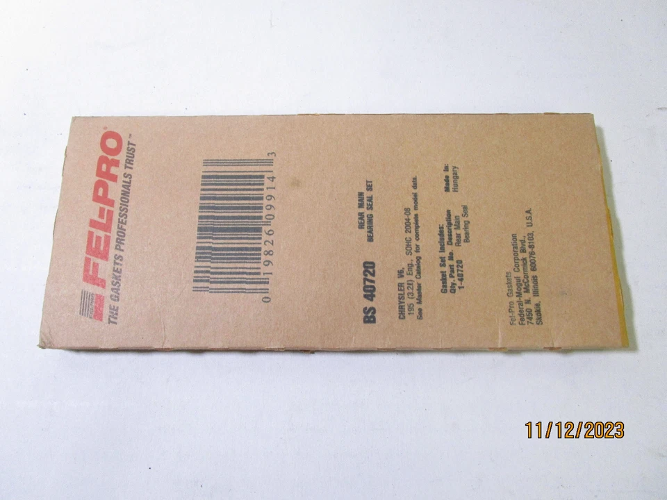 Engine Crankshaft Seal Kit Fel-Pro fits 04-08 Chrysler Crossfire 3.2L-V6 BS40720 - Изображение 1 из 4