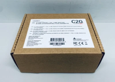 C2G C2G30017 4K HDMI + VGA Extensor Doble Banda Transmisor de Placa de Pared Foto 1 de 3