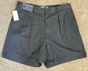 Polo Ralph Lauren Andrew Chino Shorts vorne flach khaki blau Herren 34 neu mit Etikett - Bild 1 von 6