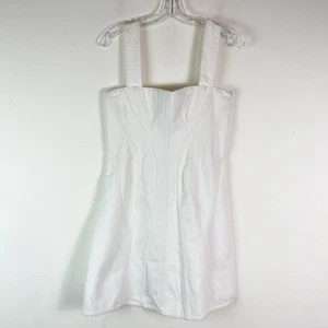 Stella McCartney NWOT Vintage Denim Mini Dress White Size 8 - Picture 1 of 10