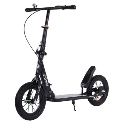 🛴Foldable Commuter Kick Scooter For Teens Kids w/ 12" Large Air Rubber Tires - Image 1 of 4