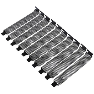 10Pcs New black PCI slot cover dust filter blanking plate hard steFY MB - Photo 1/9