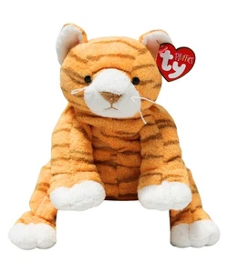 Ty Pluffies - Purrz el gato tigre naranja, juguete de peluche como nuevo - Imagen 1 de 6