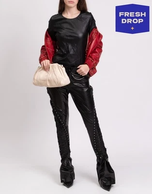 RRP€289 MM6 MAISON MARGIELA Body Top Size L Coated Jersey Back Made in Italy - Image 1 of 4