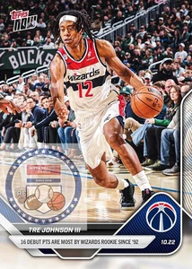 **PRE SALE** Tre Johnson - 2025-26 NBA Topps NOW® - Card 14 - Picture 1 of 1