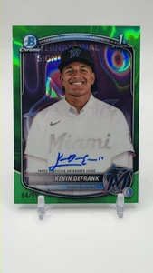 Refractor de lava verde automático Bowman Chrome Kevin Defrank 2025 1st Prospect #/99 - Imagen 1 de 2