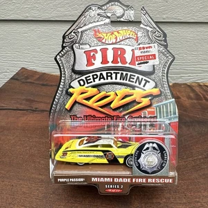 Hot Wheels Fire Rods Purple Passion Miami Dade Fire Rescue '49 Mercury Coupe  - Foto 1 di 8