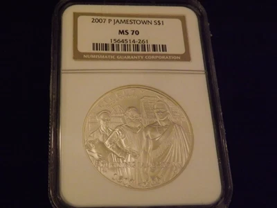 2007     $1      JAMESTOWN        NGC   MS  70 - Image 1 of 2