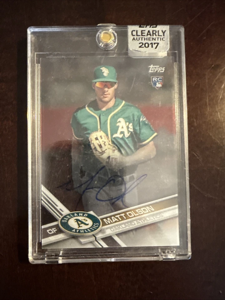 2017 Topps Clearly Authentic Matt Olson Rookie Card Auto RC Factory Sealed - Image 1 of 2