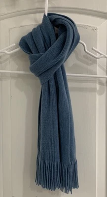 "Bufanda azul suave eco 59"" hecha en Japón en excelente estado" Foto 1 de 4