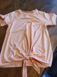 One Step Up Girls Orange Shortsleeve Shirt Size 10/12 - Picture 1 of 3